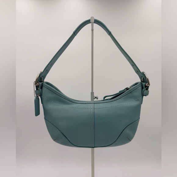 Vintage Coach Y2K Baby Blue Soho Hobo Leather Shoulder Bag #9541 - Picture 1 of 13